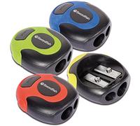 Swordfish Taille-crayon à double trou « Twin Soft Grip » [Lot de 1] Couleurs assorties [40289]