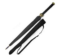 Swords and more Jian Parapluie avec manche en épée | Grand parapluie de 105 cm résistant aux tempêtes avec 16 branches | Parapluie chinois de samouraï | Design résistant au vent pour le quotidien et