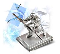 Swords and more Witcher ouvre-lettre avec support de chevalier Geralt de Riva en acier, porte-stylo Chevalier en résine, épée miniature