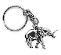 SWORLDesigns Porte-clés Éléphant d'Afrique en étain avec Pochette Cadeau