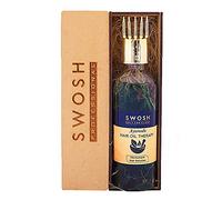 SWOSH Huile capillaire 100% Ayurvédique, Huile de Bhringraj et Amla, Réduit la perte de cheveux et améliore la croissance des cheveux,Sans parabènes, sulfates,silicones ou couleurs synthétiques,100ml