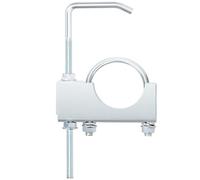 Swpeet 1 pince d'échappement universelle de 7,6 cm avec suspension, robuste et universel pour tuyau d'échappement de voiture et camion de 7,6 cm (2.5 Pouces)