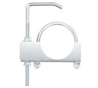 Swpeet 1 pince d'échappement universelle de 7,6 cm avec suspension, robuste et universel pour tuyau d'échappement de voiture et camion de 7,6 cm (3 Pouces)