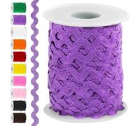 Swpeet 1 rouleau de ruban en dentelle pour emballage cadeau, fournitures de couture, travaux manuels, vêtements, emballage cadeau, fête - Violet - 22 m