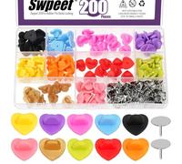 Swpeet 100Pcs 10 couleurs PVC caoutchouc épingle dos verrouillage avec 100Pcs épingles vides Kit d'assortiment, serrures en silicone en forme de cœur, épingles sécurité dos, pour les badges uniformes