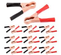 Swpeet 10pcs 100A crocodile clip électrique durable, robuste pour test de batterie de camion, rouge et noir, isolation, antirouille, anti-corrosion, anti-oxydation, large application