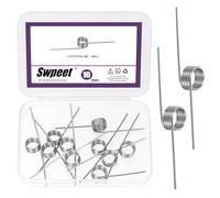 Swpeet 10Pcs 180 Degrés Acier Inoxydable Ressorts de Torsion 1.5mm Diamètre de Fil 15mm Diamètre Extérieur, 50mm Minuscule Ressort de Torsion Mécanique Petit Ressort de Torsion Pour La Réparation à do