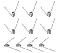 Swpeet 10Pcs 45 degrés acier inoxydable ressorts de torsion 1.5mm diamètre de fil 6mm extérieur, 30mm minuscule ressort de torsion mécanique petit ressort de torsion pour la réparation à domicile