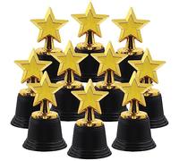 Swpeet 10Pcs Kit d'assortiment de trophées en Plastique, trophées en Or pour Les Sports, Les compétitions, Les Concours de Talents et Les fêtes pour Les Enfants et Les Adultes.