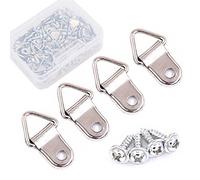 Swpeet 110 pcs Triangle Bague Tableau en forme de cintres à ongles Non-trace cintres monotrou avec vis pour décoration de la maison Creative Cadre avec une boîte transparente