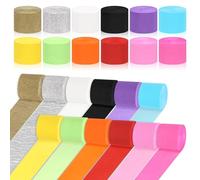 Swpeet 12 rouleaux 12 couleurs crepe papier streamer 1,77 pouces largeur par rouleau combo Kit, Party Decoration streamer pour mariage streamer anniversaire décoration bricolage fournitures