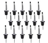 Swpeet 15 pcs en acier inoxydable liqueur Bouteille Speed verseurs conique avec bec en caoutchouc anti-poussière et idéal pour les bars, les clubs, les restaurants, les bars, cafés et Diners