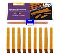 Swpeet 2001 compte K413 environ 1/4" 1/2" agrafes couronne étroite or 18 jauge, agrafes finition galvanisée pour pistolet électrique ou pneumatique agrafes couronne étroite