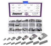 Swpeet 211 pièces métrique Woodruff Key combo kit avec 15 tailles Woodruff demi - round Key Half - moon Key rainure Shaft manivelle clé arbre de transmission parallèle Key attaches mécaniques arbre