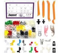 Swpeet 271Pcs 15 tailles Pinces à tige de verrouillage de porte de voiture avec kit d'outils d'enlèvement, Retention d'extrémité de la tige de poignée de porte gauche et droite, Pince à poignée de