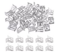Swpeet 30pcs 15.8mm voiture u clip Metallic Decoration Board Spring clip Universal Decoration Moulding clip Kit, clip de fixation de corps pour l'intérieur du tableau de bord, compatible