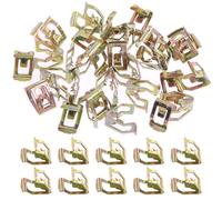Swpeet 30pcs 16mm voiture u clip Metallic Decoration Board Spring clip Universal Decoration Molding clip Kit, clip de fixation de corps pour l'intérieur du tableau de bord, compatible