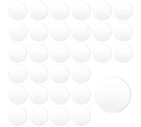 Swpeet 30Pcs 2,75 Pouces épaisseur 1mm Transparent Acrylique Cercle Feuille Kit, Rond Transparent Acrylique Disque Ornement Feuilles Vides Pour le Projet d'art Peinture Bricolage Artisanat
