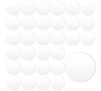 Swpeet 30Pcs 4 Pouces épaisseur 1mm Transparent Acrylique Cercle Feuille Kit, Rond Transparent Acrylique Disque Ornement Feuilles Vides Pour le Projet d'art Peinture Bricolage Artisanat