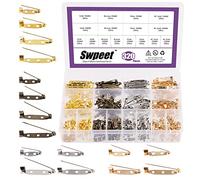 Swpeet 320pcs 4 couleurs 4/5 "1" 6/5 "7/5" broche arrière combo Kit, broche arrière de sécurité goupille de verrouillage trou de ceinture épingle de sécurité, étiquette de nom