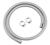 Swpeet 3Pcs 1" x 79" - 25mm x 200cm Acier Inoxydable Diesel Chauffage Tuyau d'échappement avec 18mm-29mm Kit de brides de tuyau, Réservoir de carburant Air Chauffage Tuyau d'échappement pour Voiture