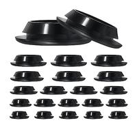 Swpeet 40 pièces caoutchouc noir rondelle combo Kit, 5 tailles oeillet anneau joint, un côté rond pare - feu trou bouchon, environ 13/16 "1-3/16" 1-3/8 "1-9/16" perçage, pour le câblage