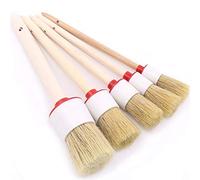 Swpeet 5 pcs Premium Cheveux naturels de détail Brosse de sanglier, Détails Automotive, brosses de nettoyage pour roues/intérieur/Moteur/des emblèmes/intérieur/extérieur/aération