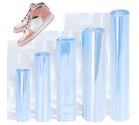 Swpeet 500 pièces 5 tailles 3.93" 4.7" 5.51" 6.2" 7.08" Clear PVC Heat Shrink Sacs Shrink Bands Assortiment Kit, Perforé Shrink Wrap Pochettes Manches pour Savon Baignoire Bom Jars Sacs Savon Shrink