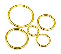 Swpeet 50pcs or jaune combiné Multi - usage métal o - ring pour Hardware Bag anneaux accessoires de bricolage à la main - 15mm, 19mm, 25mm, 32mm, 38mm