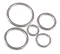 Swpeet 50pcs Sliver combo Multi - purpose Metal o - ring pour Hardware Bag ring accessoires de bricolage à la main - 15 mm, 19 mm, 25 mm, 32 mm, 38 mm