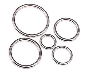 Swpeet 50pcs Sliver combo Multi - purpose Metal o - ring pour Hardware Bag ring accessoires de bricolage à la main - 15 mm, 19 mm, 25 mm, 32 mm, 38 mm