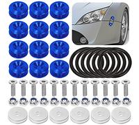 Swpeet 54Pcs - Kit de 3 paires de fixations à libération rapide bleues, Kit universel de clips de pare-chocs en aluminium à libération rapide pour pare-chocs avant et arrière, coffre, pare-chocs avant
