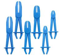 Swpeet 6Pcs Pinces de ligne bleue Kit de pinces de tuyaux flexibles, Pince de tuyaux Pince de pinces Set de pinces de ligne pour les tuyaux de frein, Tuyaux de carburant, Tuyaux de refroidissement