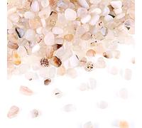 Swpeet Agate Blanche laiteuse de 0,5 kg - Grandes Pierres précieuses écrasées de 0,9 à 1,3 cm - Quartz Naturel écrasé - Parfait pour la Fabrication de Bijoux - Décoration d'intérieur (Blanc)