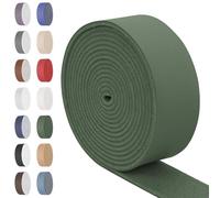 Swpeet Armée Vert 1 Pouce Large 80 Pouces Bracelet en Cuir, Bandes en Cuir Plein Grain Unilatérale Cordon, Bandes de Ceinture en Longue Plate Idéale pour des Projets Artisanaux Bricolage