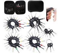 Swpeet Assortiment de 83 outils de retrait de terminaux - Kit d'extracteurs de broches pour la plupart des connecteurs de voiture - Outil de retrait d'aiguille avec sac de protection