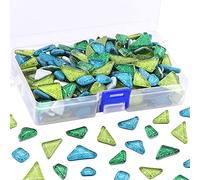 Swpeet Assortiment de carreaux de mosaïque carrés et triangulaires Couleurs mélangées 450 g Carreaux de mosaïque A