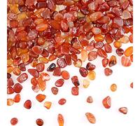 Swpeet Grandes pierres précieuses écrasées de forme irrégulière, parfaites pour la fabrication de bijoux et la décoration de la maison (rouge), pierre