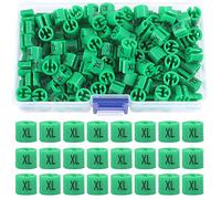 Swpeet Kit d'assortiment de 150 marqueurs de taille pour cintres en plastique vert, XL