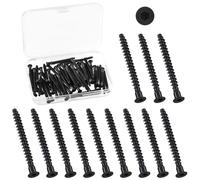 Swpeet Kit d'assortiment de vis de confirmation en acier au carbone plaqué zinc de, vis de raccordement de meubles (Pointe Allen, M5×50mm)