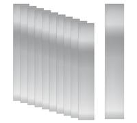 Swpeet Kit de 10 pièces de feuilles de cale en acier inoxydable 304, 2,54 cm (largeur) × 15,24 cm (longueur) × 0,05 mm (épaisseur) Bandes de cale métallique fines en feuilles de cale métallique pour