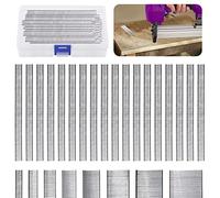 Swpeet Kit de 5000 clous brads multi-longueurs galvanisés F10-2/5 pouces - Clous droits de finition, clous pour pistolet et petits clous de finition pour pistolet à clous - Plusieurs tailles