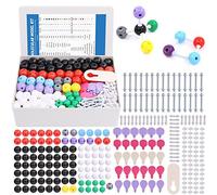 Swpeet Kit de modèle moléculaire 307 pièces pour Chimie Organique et inorganique - Ensemble de modèle moléculaire pour étudiant et Enseignant - 126 atomes, 30 orbitales et 150 maillons et 1 Outil de