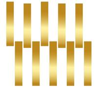 Swpeet Lot de 10 bandes en laiton de 0,04 cm d'épaisseur, 15,2 cm de long x 2,5 cm de large, plaques en laiton pour travaux manuels, décoration (0.15mm)