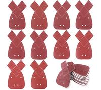 Swpeet Lot de 100 feuilles abrasives pour ponceuse avec 2 embouts supplémentaires pour ponceuse Black et Decker - Grains 40/60/80/100/120/180/240/320/400/800