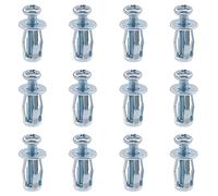 Swpeet Lot de 12 écrous de cric M4 x 20 - Écrous de pétale - Écrous de fixation avec vis - Assemblage pour mur creux en fer - Utilisation sur mur doux et mince (M4 x 20)