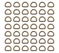 Swpeet Lot de 150 anneaux en D en métal multi-usages assortis, bronze, 1/2 Inch