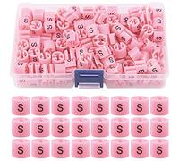 Swpeet Lot de 150 cintres en plastique avec boîte de rangement, codification par couleur, Rose