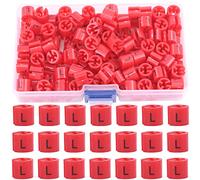 Swpeet Lot de 150 cintres en plastique avec code couleur pour cintres en fil métallique avec boîte de rangement Rouge Taille L