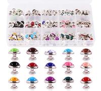 Swpeet Lot de 150 rivets rapides en cuir Turquoise 10 mm 15 couleurs